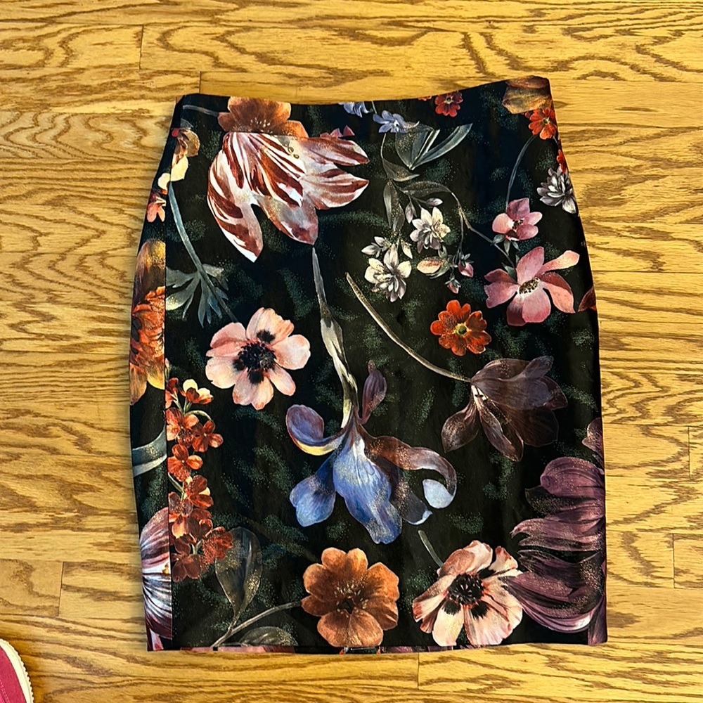 J Crew No 2 Floral Pencil Skirt